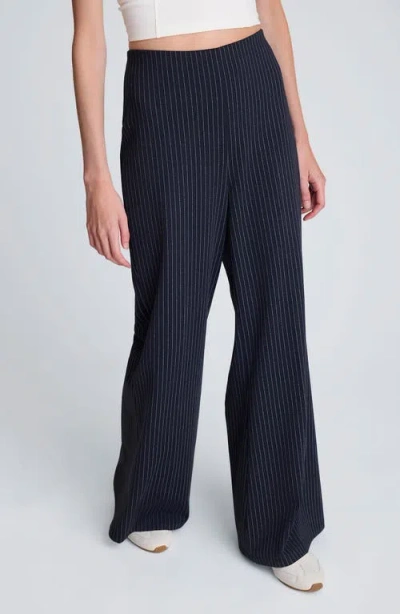 Kenneth Cole High Waist Pull-on Flare Pants In Blue