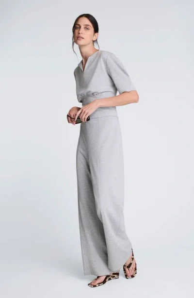 Kenneth Cole Hollywood Waist Pull-on Wide Leg Pants In Gray