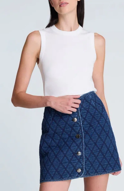 Kenneth Cole Crewneck Cotton Tank Top In White