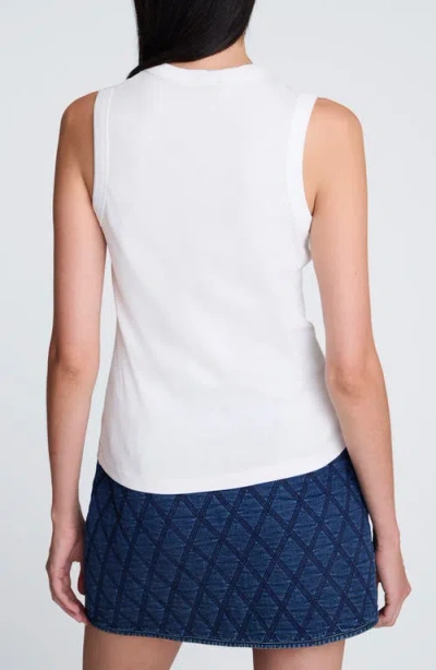 Kenneth Cole Crewneck Cotton Tank Top In White