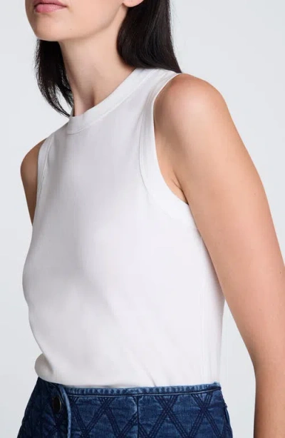 Kenneth Cole Crewneck Cotton Tank Top In White