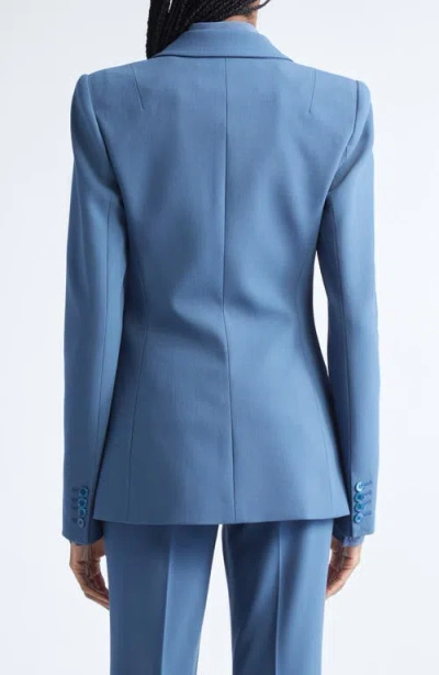Michael Kors Collection Stretch Virgin Wool Blazer In Blue