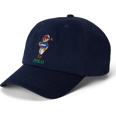 Polo Ralph Lauren Boys 8-20 Polo Bear Cotton Twill Ball Cap In Blue