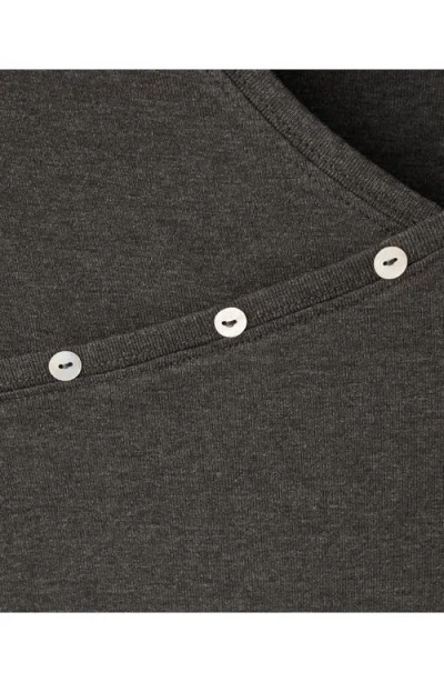 Mango Teen Long Sleeve Faux Wrap Maxi Dress In Gray