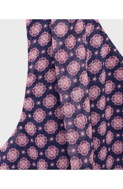 Mango Teen Asymmetric One Shoulder Top In Purple