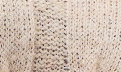 Mango Teen V-neck Cable Sweater In Neutral