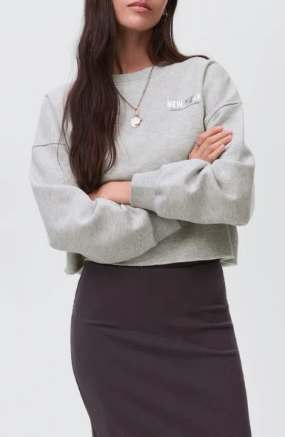 Mango Teen Oversize Graphic Sweatshirt In Gray