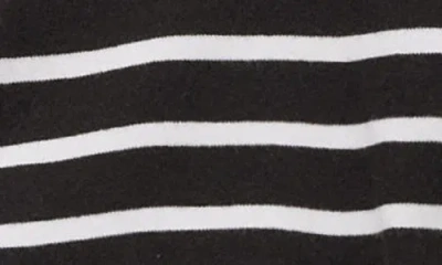 Mango Teen Stripe Cotton Blend Sweater In Black