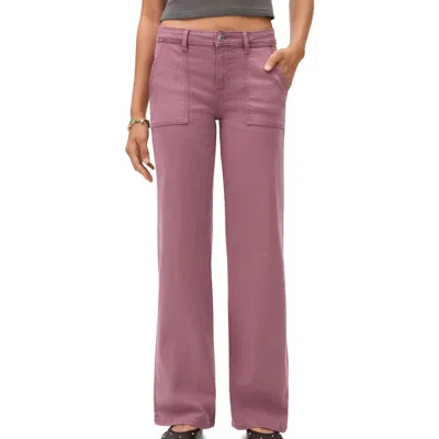 Mango Teen Star Embroidered Straight Leg Jeans In Pink