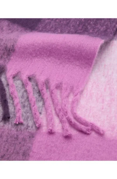 Mango Teen Striped Knit Fringe Scarf In Multi