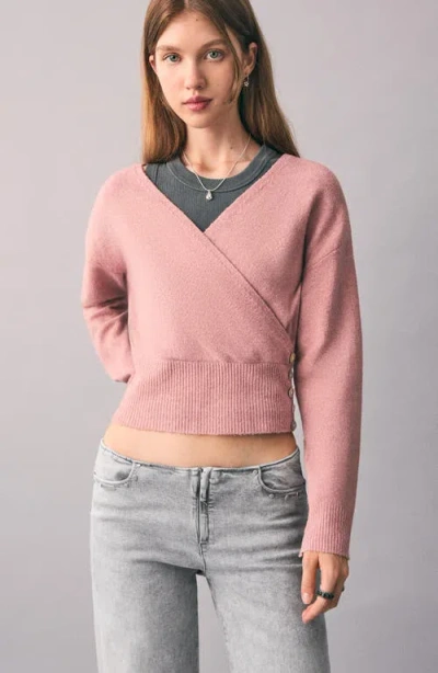 Mango Teen Low Rise Stud Wide Leg Jeans In Brown