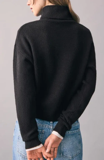 Mango Teen Turtleneck Sweater In Black