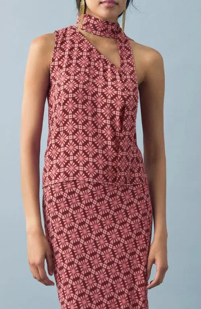 Mango Teen Asymmetric One Shoulder Top In Multi