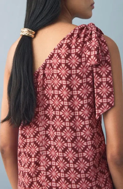 Mango Teen Asymmetric One Shoulder Top In Multi