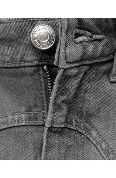 Mango Teen Low Rise Stud Flare Jeans In Gray