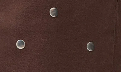 Mango Teen Studded Low Rise Straight Leg Jeans In Brown