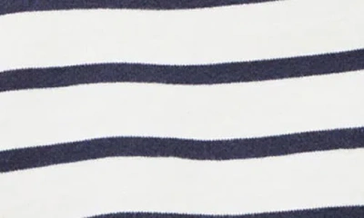 Mango Teen Stripe Crop Cotton Sweatshirt In White