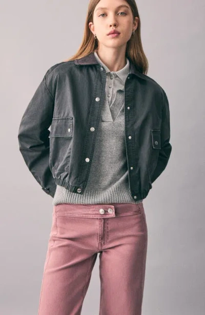 Mango Teen Belted Low Rise Straight Leg Jeans In Pink