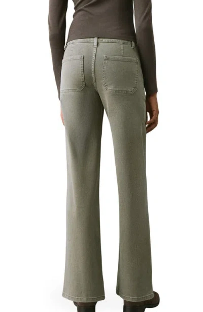 Mango Teen Studded Culotte Wide Leg Jeans In Green