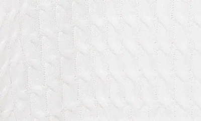 Mango Teen Cable Cotton Blend Sweater In White