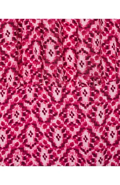 Mango Teen Print Halter Neck Maxi Dress In Pink