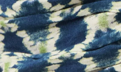 Mango Teen Crop Halter Top In Blue