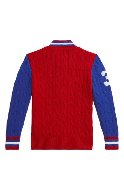Polo Ralph Lauren Boys 8-20 Big Pony Cable-knit Sweater In Multi