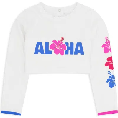 Feather 4 Arrow Kids' High Tide Crop Rashguard In White