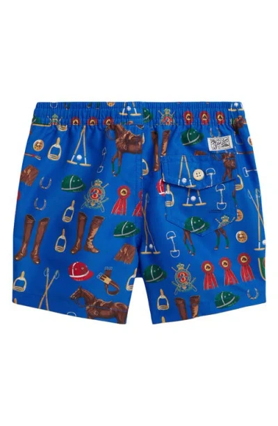Polo Ralph Lauren Boys 2t-7 Traveler Big Pony Swim Trunks In Multi