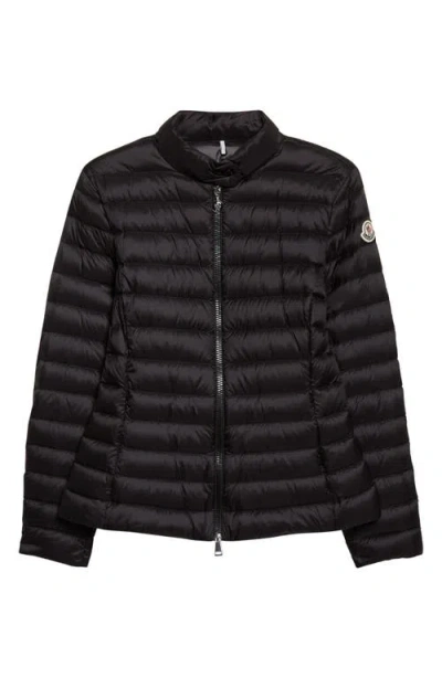 Moncler Polyamide Igelle Jacket High Collar Quilted In Black