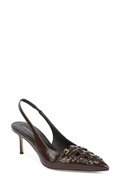 Veronica Beard Rashida Slingback Pointed Toe Pump In Brown