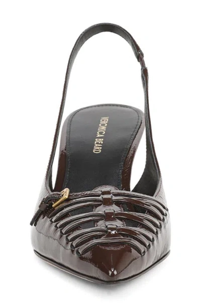 Veronica Beard Rashida Slingback Pointed Toe Pump In Brown