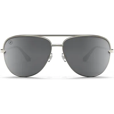 Blenders Eyewear 60.5mm Shadow Polarized Aviator Sunglasses In Gray