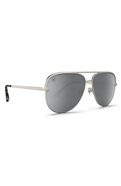 Blenders Eyewear 60.5mm Shadow Polarized Aviator Sunglasses In Gray