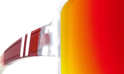 Blenders Eyewear Eclipse 133mm Polarized Shield Sunglasses In Orange