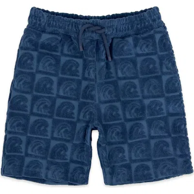 Feather 4 Arrow Kids' Coastal Print French Terry Sweat Shorts In Blue