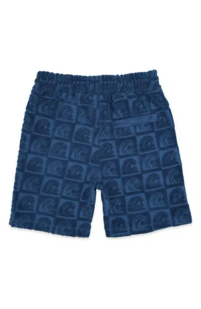 Feather 4 Arrow Kids' Coastal Print French Terry Sweat Shorts In Blue