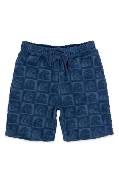 Feather 4 Arrow Kids' Coastal Print French Terry Sweat Shorts In Blue