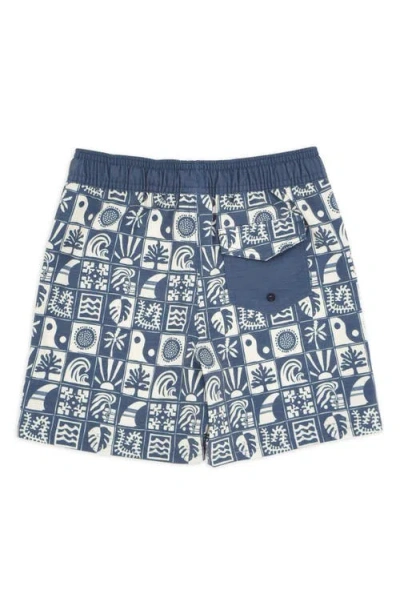 Feather 4 Arrow Kids' Print Board Shorts In Blue