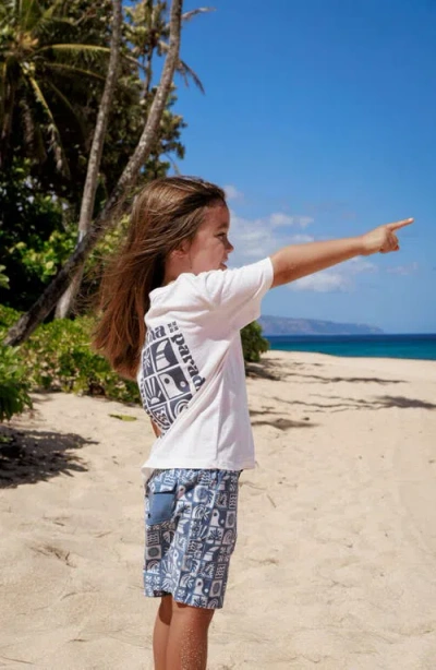 Feather 4 Arrow Kids' Print Board Shorts In Blue