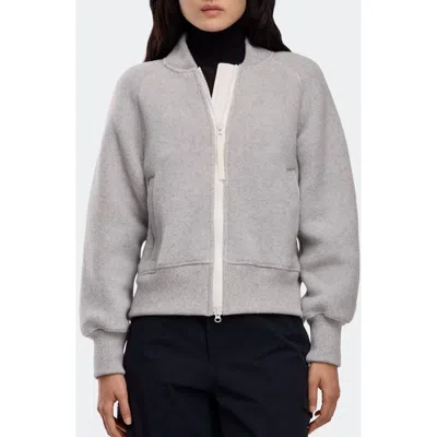 Canada Goose Sierra Fleece Bomber Jacket In Gray