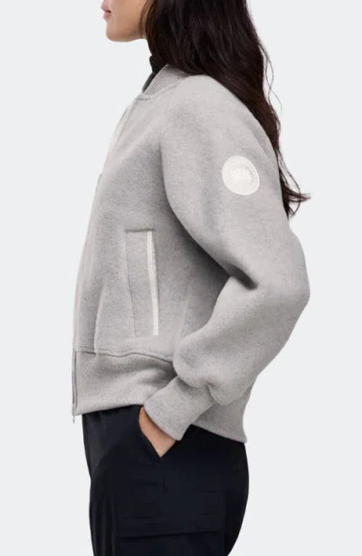 Canada Goose Sierra Fleece Bomber Jacket In Gray