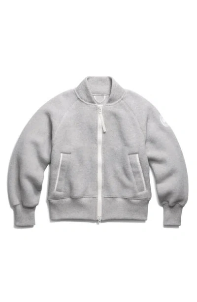 Canada Goose Sierra Fleece Bomber Jacket In Gray