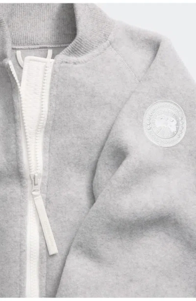 Canada Goose Sierra Fleece Bomber Jacket In Gray