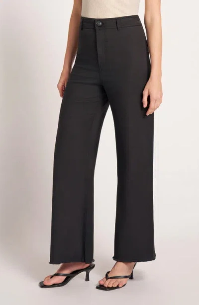 Matty M . Lizzie Crop Wide Leg Pants In Black