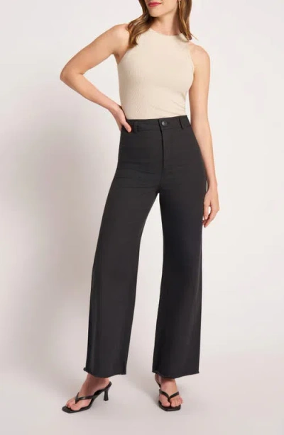 Matty M . Lizzie Crop Wide Leg Pants In Black