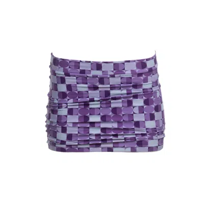 Patti Jane Swim Women's Purple Jane's Geo Fitted Skirt In Purple