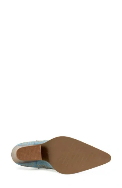 Azalea Wang Aamina Over The Knee Western Boot In Blue