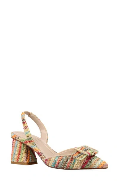 Pelle Moda Imia Slingback Pointed Toe Pump In Multi