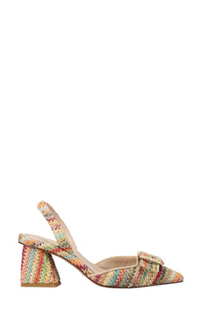 Pelle Moda Imia Slingback Pointed Toe Pump In Multi